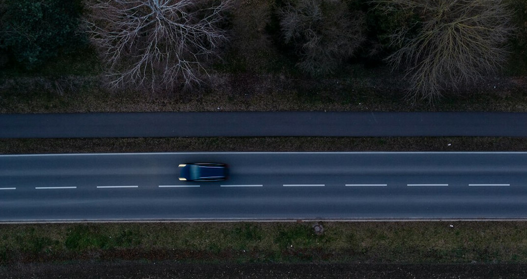 autonomous car on highway